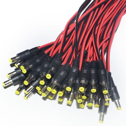 100x cctv 12v power pigtail - dc,